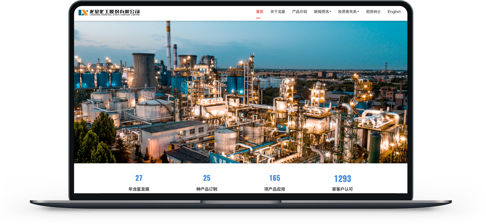 龙星化工网站建设